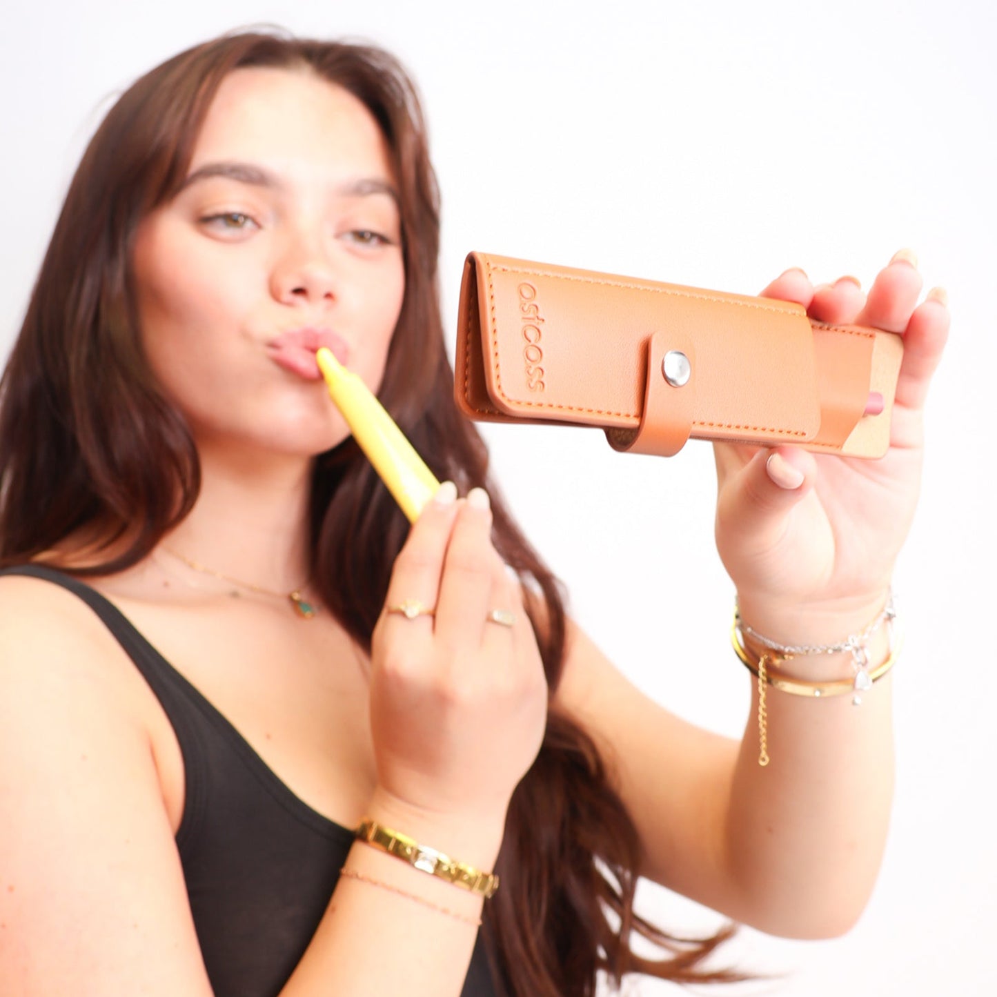 Astcass Mirrored Lip Combo Case - Classic Tan