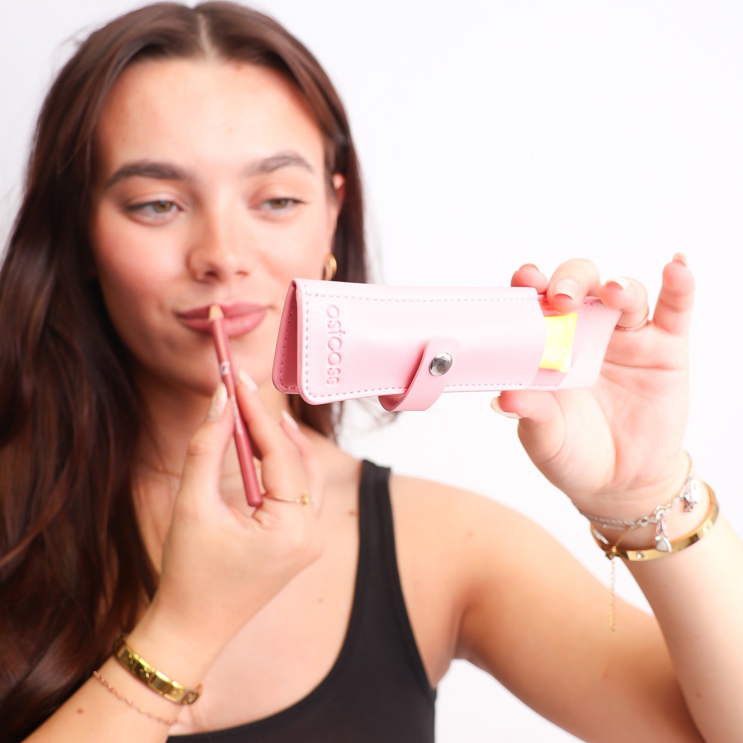Astcass Mirrored Lip Combo Case - Classic Pink
