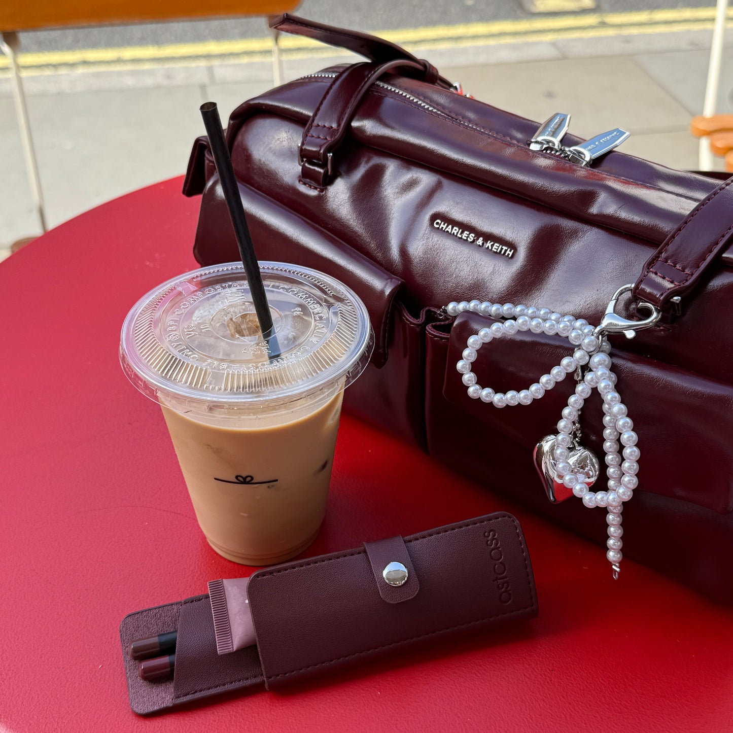Astcass Mirrored Lip Combo Case - Burgundy Fall