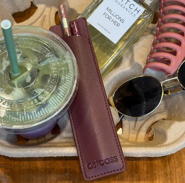 Astcass Mirrored Lip Liner Case - Burgundy Fall