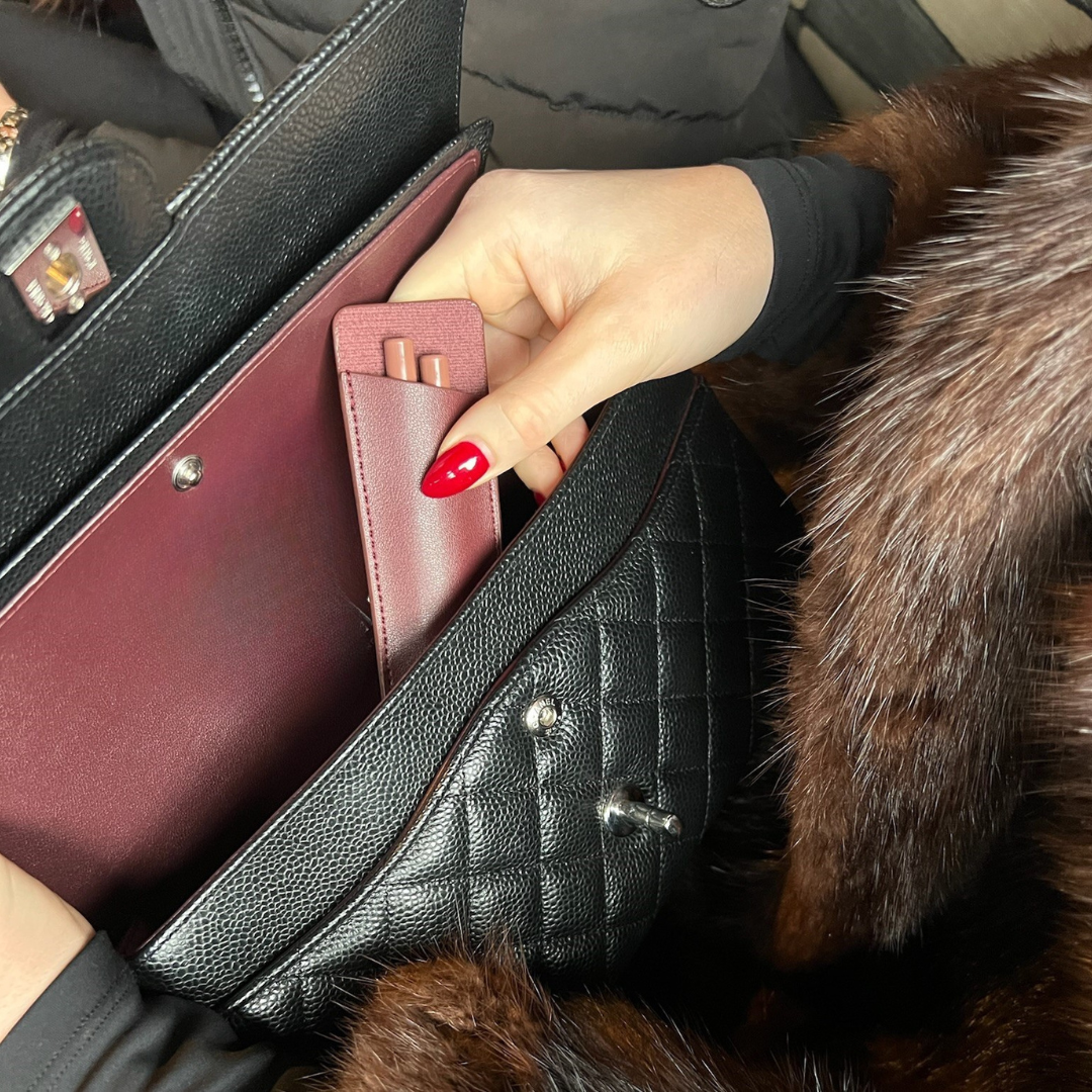 Astcass Mirrored Lip Liner Case - Burgundy Fall